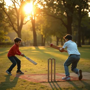 radiant good morning brother images wishes wallpaper: brothers playing morning cricket in park - good morning brother images