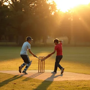 brothers playing morning cricket in park - good morning brother images — lovely good morning brother images HD pic