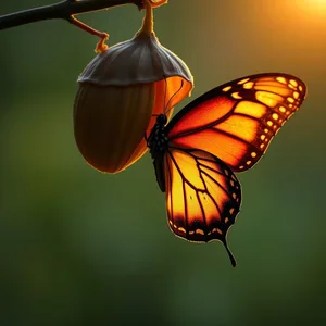 radiant good morning butterfly images wishes wallpaper: butterfly emerging from cocoon at dawn