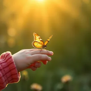 good morning butterfly images wallpaper graphic featuring elegant wonder and trust - good morning butterfly images with morning butterfly on child's hand