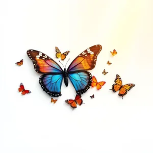 good morning butterfly images HD pic photo featuring elegant morning rainbow of butterfly species on white background - good morning butterfly images