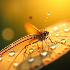 graceful morning dew on butterfly wings, macro magic - good morning butterfly images — good morning butterfly images photo art