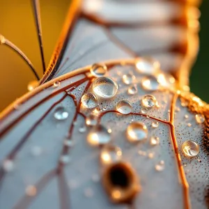 good morning butterfly images greeting image featuring soothing water drops on scales with morning dew on butterfly wings (macro magic - good morning butterfly images)