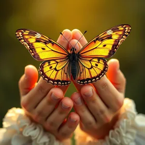spiritual symbolism - good morning butterfly images with morning butterfly on prayer hands — vibrant good morning butterfly images download