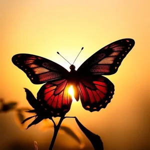 captivating sunrise butterfly silhouette — good morning butterfly images image WhatsApp picture