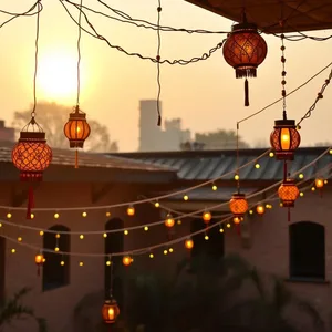 good morning deepavali images with temple lamps and warm festive glow - share free — lovely good morning diwali images HD pic