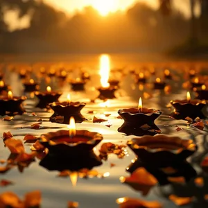 graceful good morning diwali images with golden diyas and rangoli sunrise - free download — good morning diwali images design greeting card