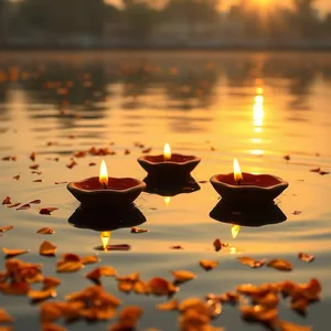 good morning diwali images download design featuring soothing good morning happy diwali images with oil lamps and marigold flowers - HD share