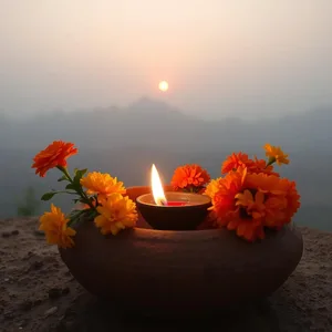 good morning diwali images with earthen diyas and festive golden light - free HD for good morning diwali images greeting