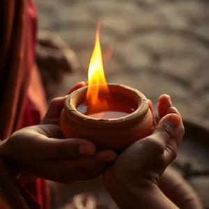 good morning deepavali images with temple lamps and warm festive glow - share free — lovely good morning diwali images wallpaper