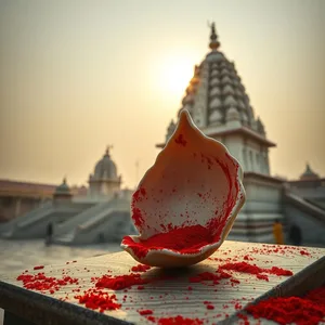 morning sacred conch shell with red sindoor at temple - good morning durga images for good morning durga images wallpaper