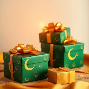 good morning eid images with festive lights and Islamic calligraphy - free HD for good morning eid images wallpaper