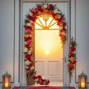 good morning eid images with festive lights and Islamic calligraphy - free HD for good morning eid images download