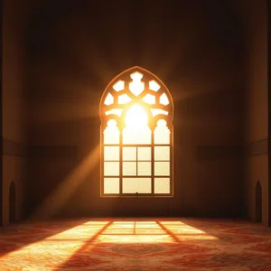 good morning eid images with festive lights and Islamic calligraphy - free HD for good morning eid images HD pic