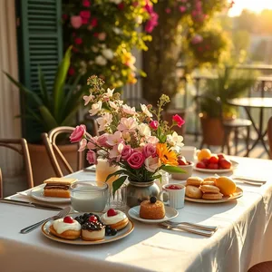 morning brunch table for friends, flowers - good morning friends images, uplifting good morning friends images image WhatsApp picture
