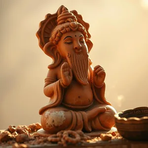 stunning good morning ganesh chaturthi images design greeting card: good morning ganesh chaturthi images with elephant head deity and flowers - free download