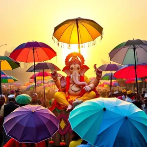 good morning ganesh chaturthi images wallpaper graphic featuring elegant good morning ganesh chaturthi images with modak and golden temple glow - HD share