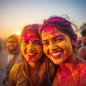 graceful good morning holi images with colorful gulal powder and spring flowers - free download — good morning holi images design greeting card