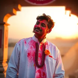 captivating good morning holi images with colorful gulal powder and spring flowers - free download — good morning holi images image WhatsApp picture