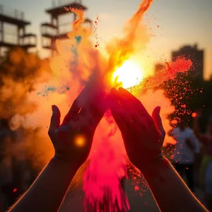 good morning holi images with colorful festival morning celebration - share free — lovely good morning holi images HD pic
