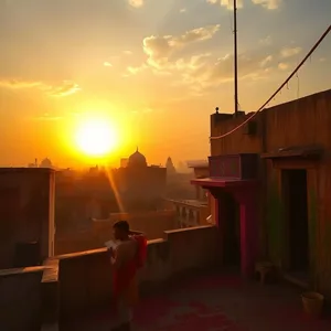 captivating good morning holi images with colorful gulal powder and spring flowers - free download — good morning holi images image WhatsApp picture