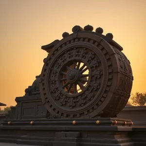 beautiful Konark Sun Temple wheel at sunrise - good morning images in odia, uplifting good morning images odia image WhatsApp picture