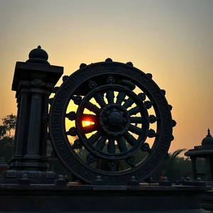 beautiful Konark Sun Temple wheel at sunrise - good morning images in odia for good morning images odia wallpaper