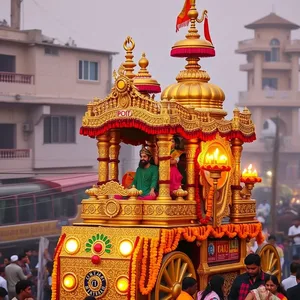 colorful divine vehicle - good morning images in odia with morning Ratha Yatra chariot decorations for good morning images odia download
