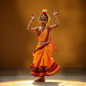 young dancer with traditional Odia Gotipua dance pose (morning art - good morning images in odia) for good morning images odia greeting