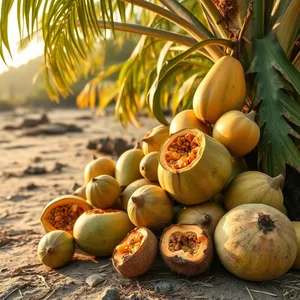 Odia tropical abundance - good morning images in odia with morning papaya and coconut harvest for good morning images odia wallpaper