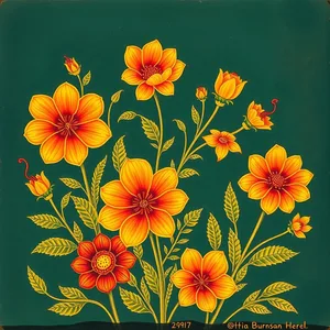 captivating traditional Odia patta chitra art with morning flowers - good morning images in odia — good morning images odia wishes wallpaper