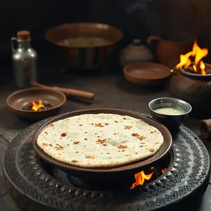 captivating morning makki di roti on clay tawa — good morning images in punjabi image WhatsApp picture