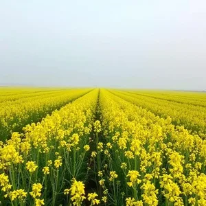 morning mustard flower field (sarson) stretching to horizon - good morning images in punjabi, uplifting good morning images in punjabi image WhatsApp picture