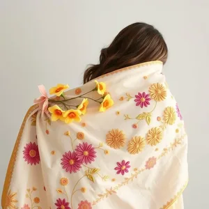 traditional Punjabi embroidered dupatta with morning flowers - good morning images in punjabi for good morning images in punjabi HD pic