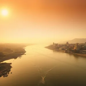 historical geography - good morning images in punjabi with sunrise over Punjab's five rivers — vibrant good morning images in punjabi download