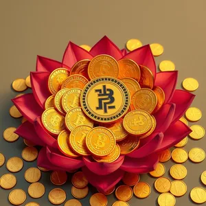 divine abundance - good morning lakshmi images with morning gold coins arranged with lotus petals — lovely good morning lakshmi images HD pic