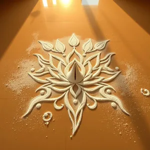 divine floor art - good morning lakshmi images with morning rangoli of lotus and conch in white powder — lovely good morning lakshmi images wallpaper