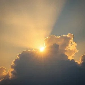 sunrise gold and white cloud formations, uplifting good morning lakshmi images wishes wallpaper
