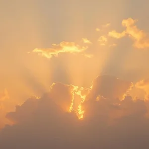 divine wealth in sky - good morning lakshmi images with sunrise gold and white cloud formations for good morning lakshmi images HD pic