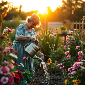 good morning mom wishes with beautiful garden sunrise and warm love - WhatsApp, warm good morning mother images photo art