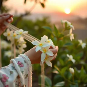 good morning images for mother with sunrise garden and family warmth - share free — vibrant good morning mother images download
