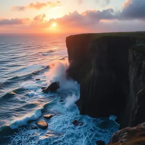 good morning nature images with tranquil ocean shore and sunrise sky - free download