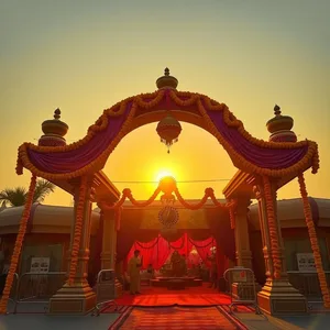 good morning navratri images with marigold garland and sacred diya glow - free HD for good morning navratri images download