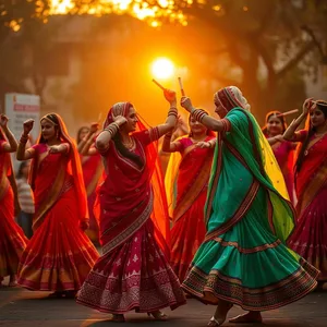 radiant good morning navratri images image WhatsApp picture: good morning navratri images with dandiya sticks and vibrant festival colors - free download