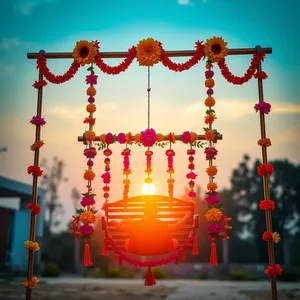 good morning navratri wishes with nine goddess colors and festival light - WhatsApp, uplifting good morning navratri images image WhatsApp picture