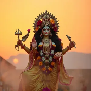 radiant good morning navratri images image WhatsApp picture: good morning navratri images with dandiya sticks and vibrant festival colors - free download