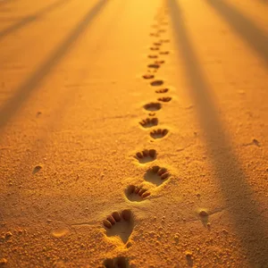 divine presence with sacred footprints in morning golden dust (royal path - good morning ram images) — lovely good morning ram images HD pic