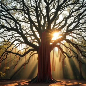 good morning ram images download design featuring soothing divine wisdom tree - good morning ram images with morning sacred banyan tree with prayer threads