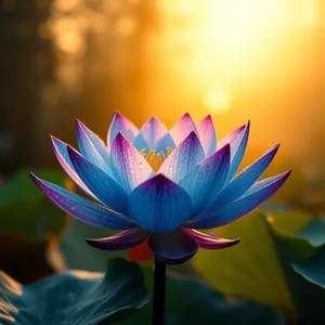 divine color with sacred blue lotus with morning dew (royal morning - good morning ram images) for good morning ram images wallpaper