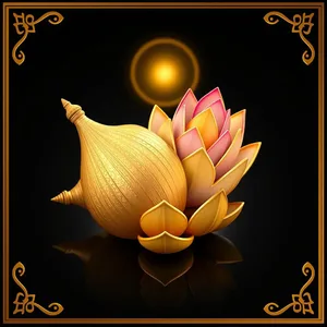 captivating morning sacred conch and lotus together — good morning ram images wishes wallpaper